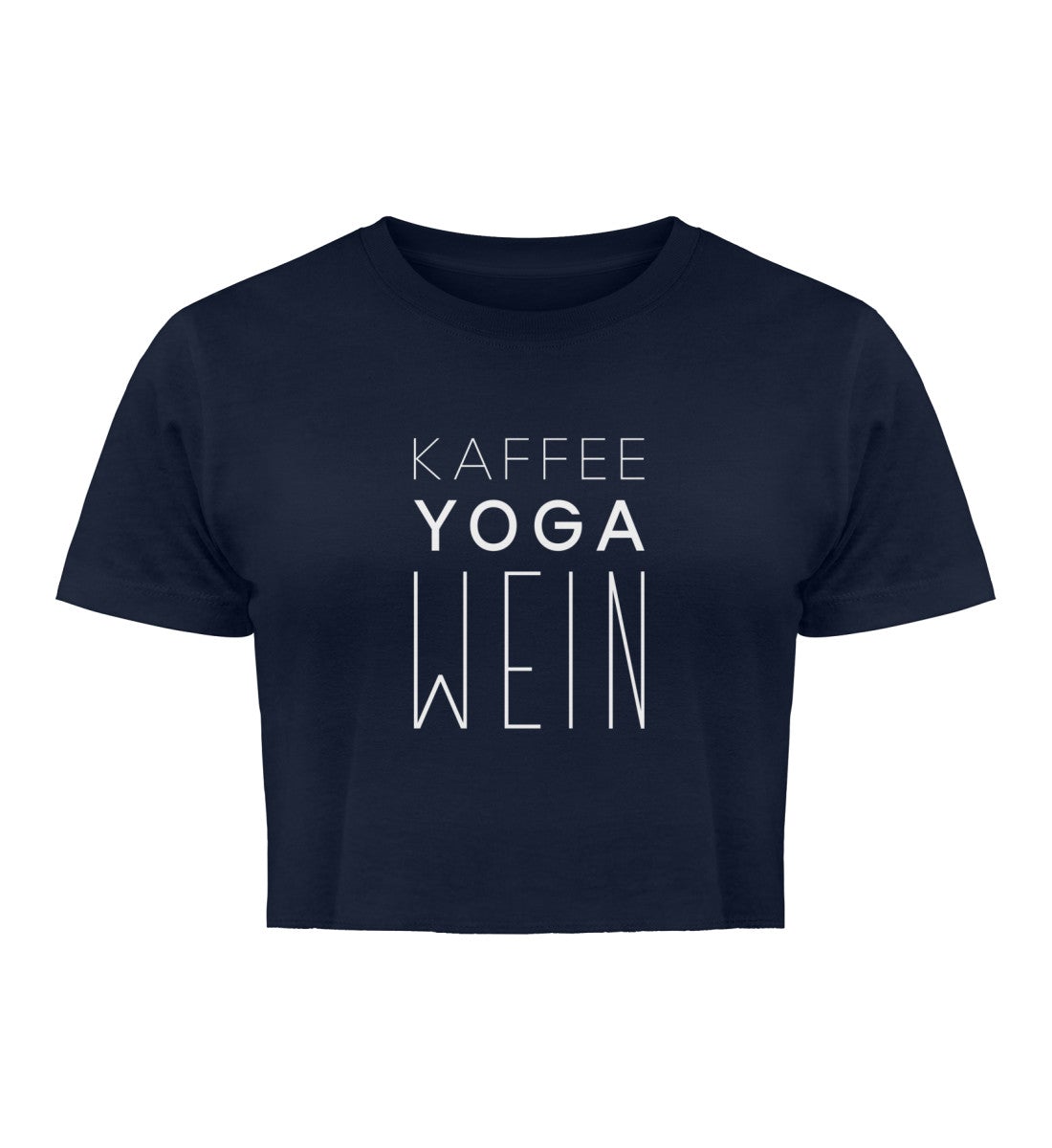 Kaffee Yoga Wein 100% Bio Crop Top