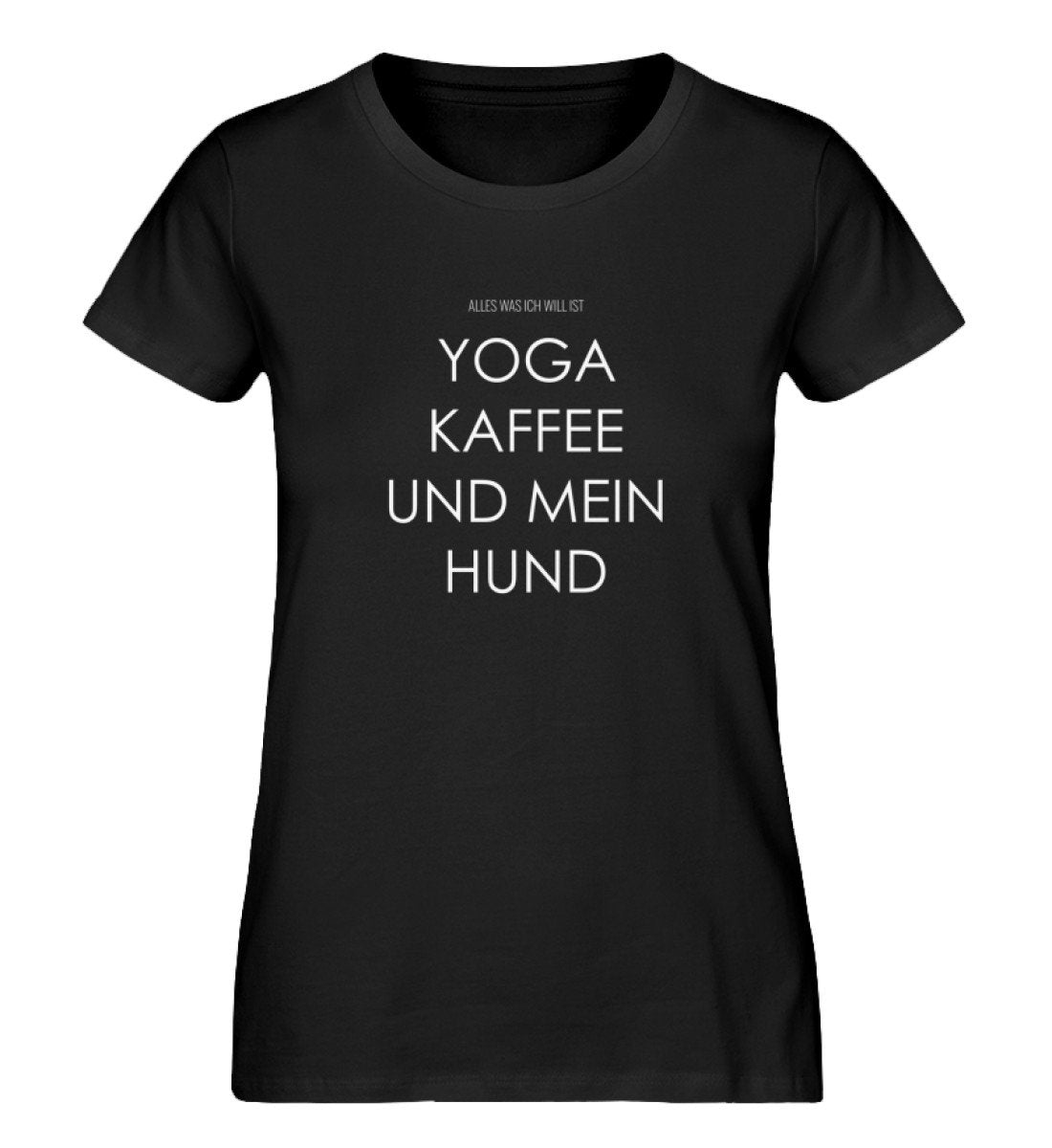 Yoga Kaffee und mein Hund 100% Bio T-Shirt