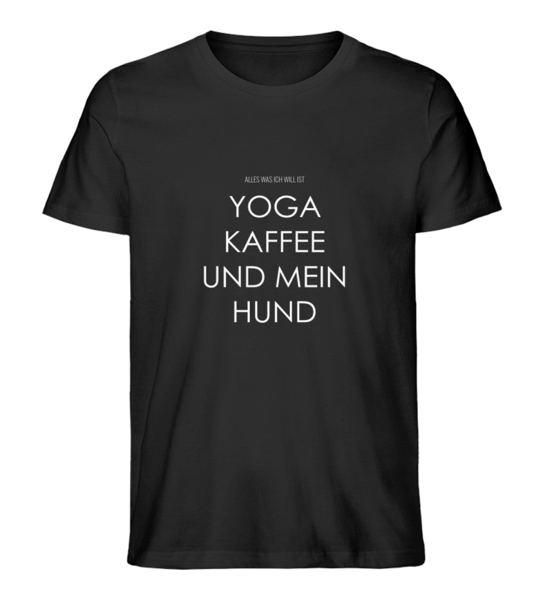 Yoga Kaffee und mein Hund 100% Bio T-Shirt Unisex
