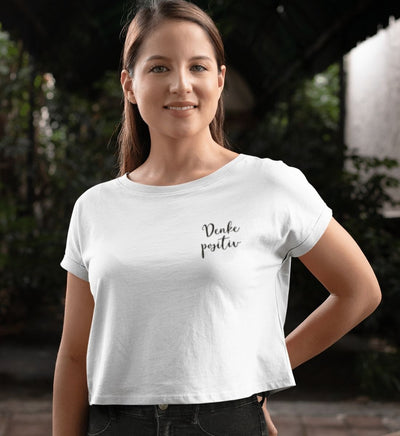 Denke positiv 100% Bio Crop Top