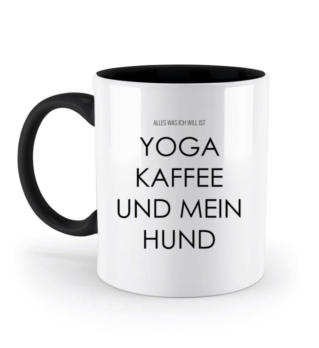 Yoga Kaffee und mein Hund Tasse