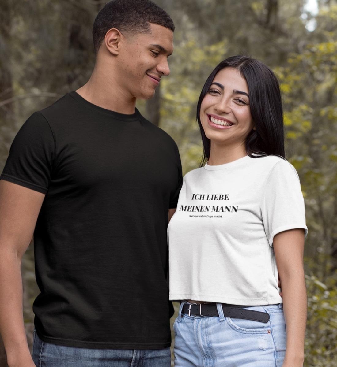 Ich liebe meinen Mann 100% Bio Crop Top