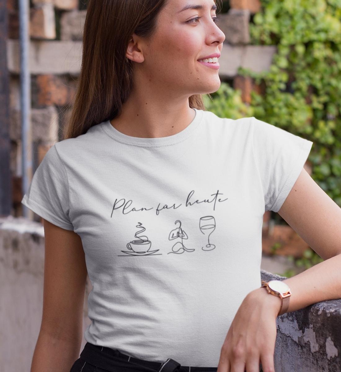 Kaffee Yoga Wein 100% Bio T-Shirt