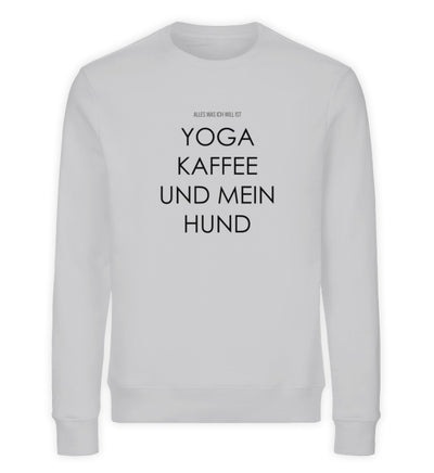 Yoga Kaffee und mein Hund Bio Sweatshirt Unisex