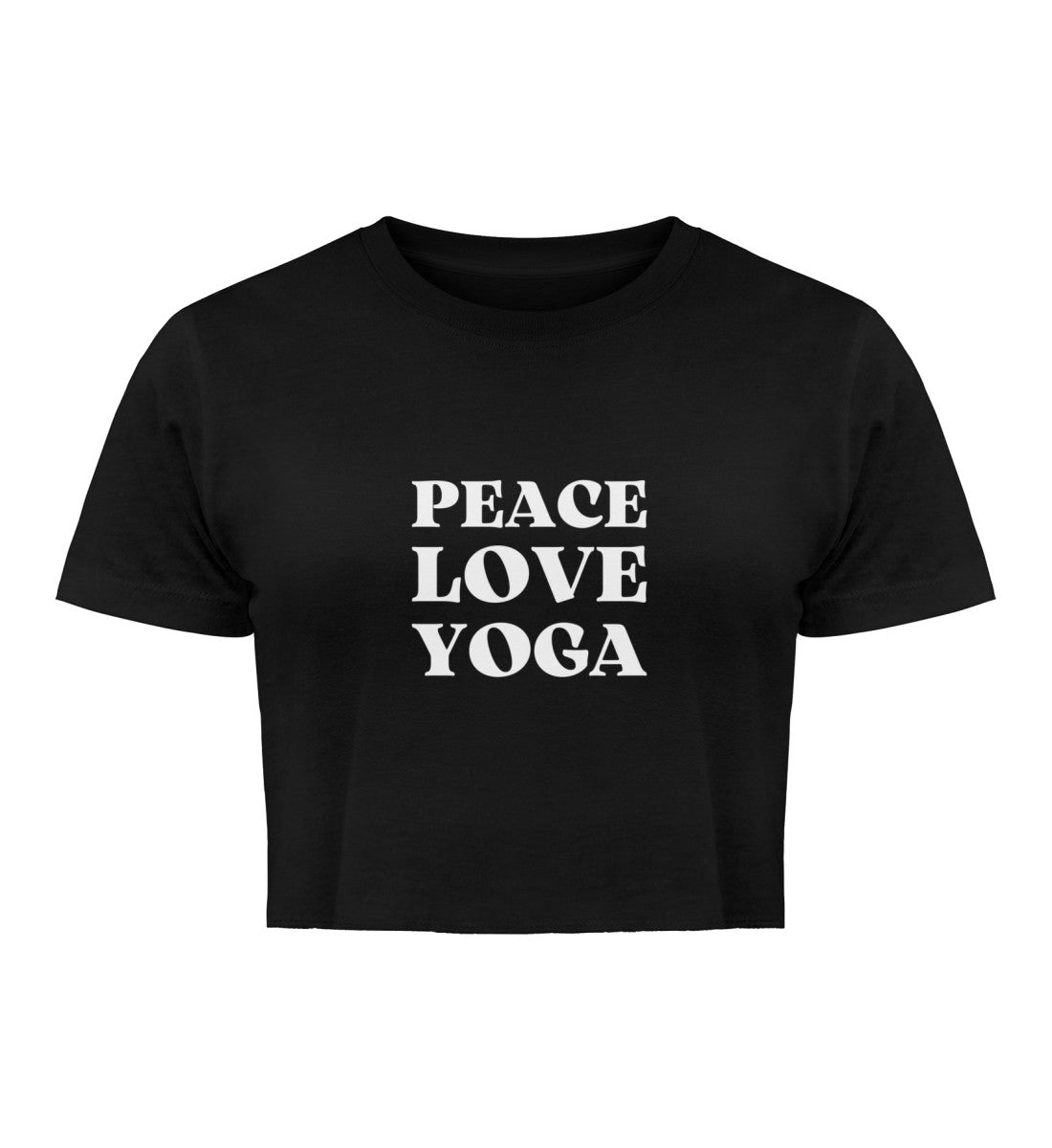 Peace Love Yoga 100% Bio Crop Top