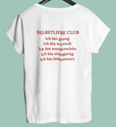 Selbstliebe Club 100% Bio T-Shirt Rückendruck