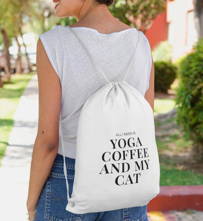 Yoga Coffee and my Cat Turnbeutel