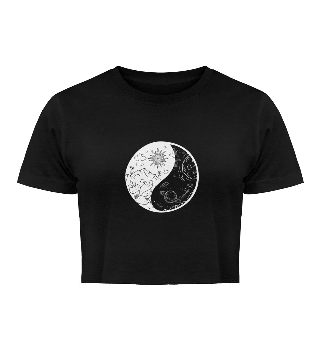 Yin Yang 100% Crop Top
