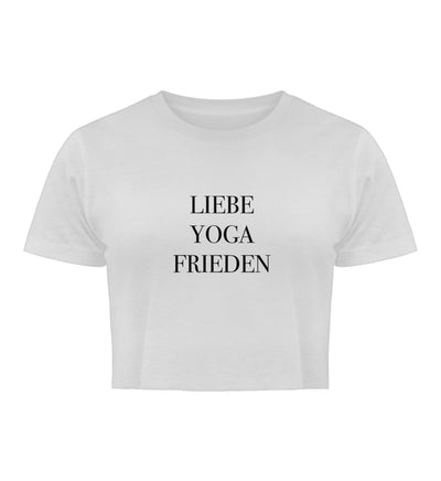 Liebe Yoga Frieden 100% Bio Crop Top