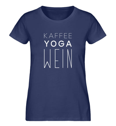 Kaffee Yoga Wein 100% Bio T-Shirt