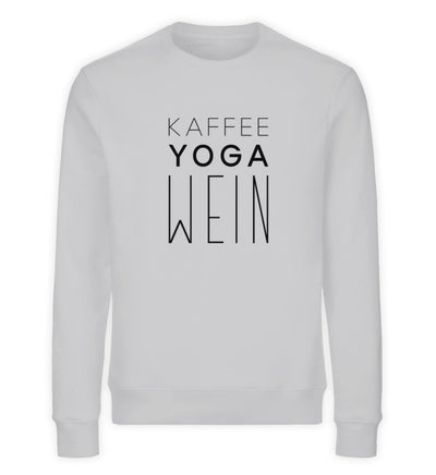 Kaffee Yoga Wein Bio Sweatshirt Unisex
