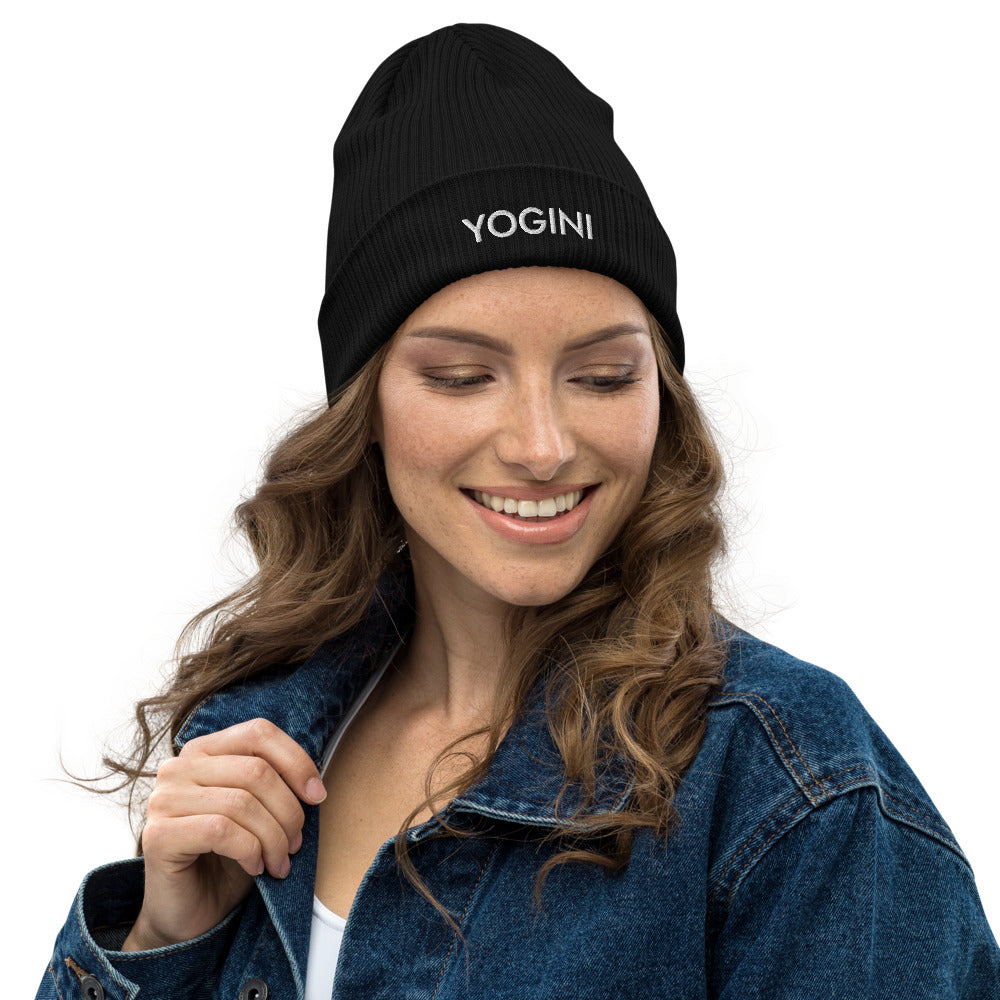 Yogini 100% Bio bestickte Mütze